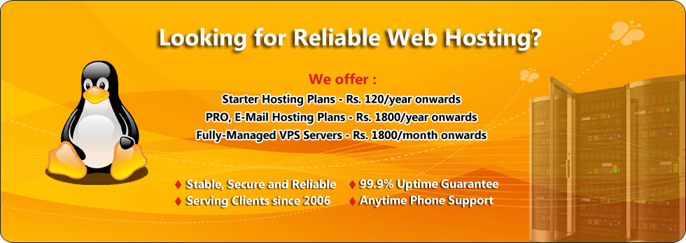 PHP Hosting Email Hosting and Linux VPS Servers Andhra India